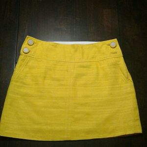 Banana Republic yellow mini skirt